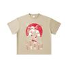 260 GSM Double Yarn 32 Count 100% Cotton Demon Slayer V48 Uzui Print Unisex Heavy Cotton T Shirt
