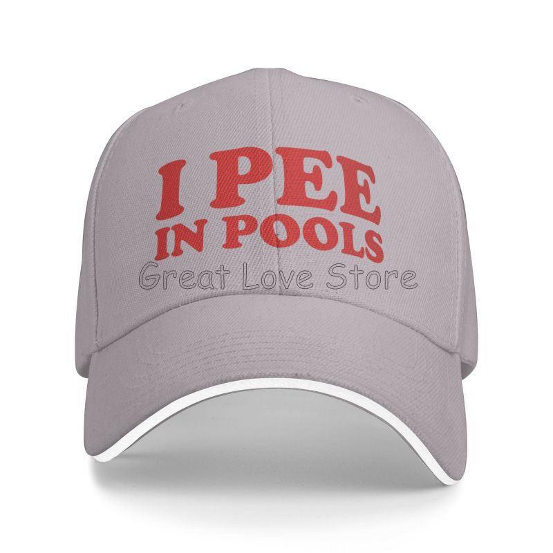 

I Pee in Pools Funny Sandwich Baseball Cap for Unisex & Women Unisex Adjustable Snapback Caps Summer Casual Sun Hats Trucker Hat Adjustable