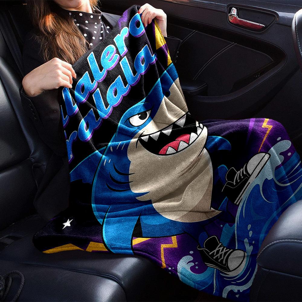 1 Stück Hai-Sneaker Wurfdecke Weiches Flanell, Gemütlich für Alle Jahreszeiten Polyester Perfekt für Zuhause, Büro