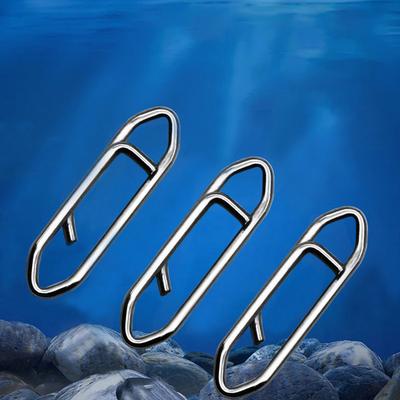 50pcs Fishing Snap Stainless Steel Speed Clip Topwater Clip Quick Change Fast Link Connector
