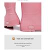 Women's Mid-Calf Waterproof Fashion Rain Boots - Non-slip, Wear-resistant, Solid Color Outdoor Water Shoes