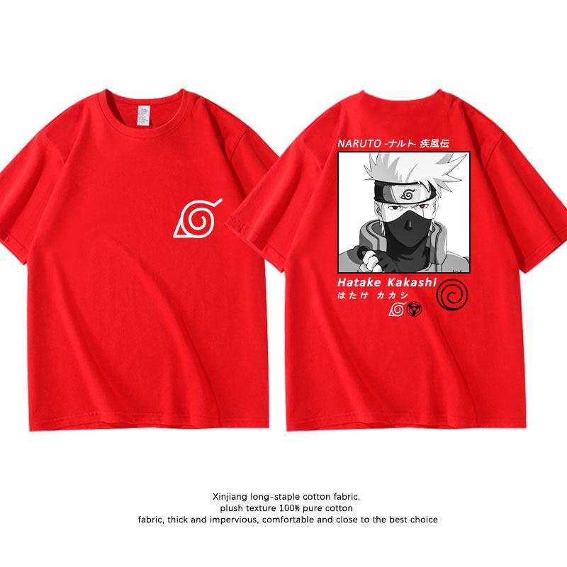 New Childrens Tshirt Naruto Kakashi Naruto Uchiha Itachi Sasuke Pure Cotton Doublesided Printed Parentchild Casual Tshirt