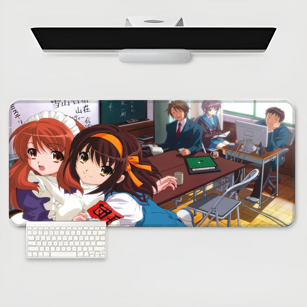 The Melancholy of Haruhi Suzumiya Mouse Pad game teclado XXL Mouse Pad Large Computer Laptop Non-slip Keyboard Desk Mat Mousepad