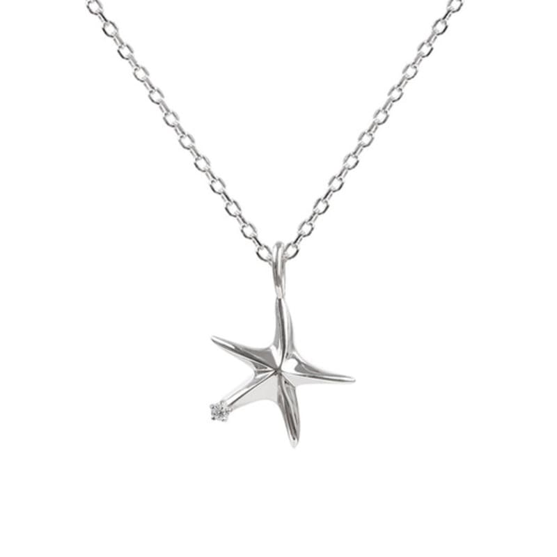 

eveningbell [silver925] Dancing star necklace (Glossy/2color) Silver