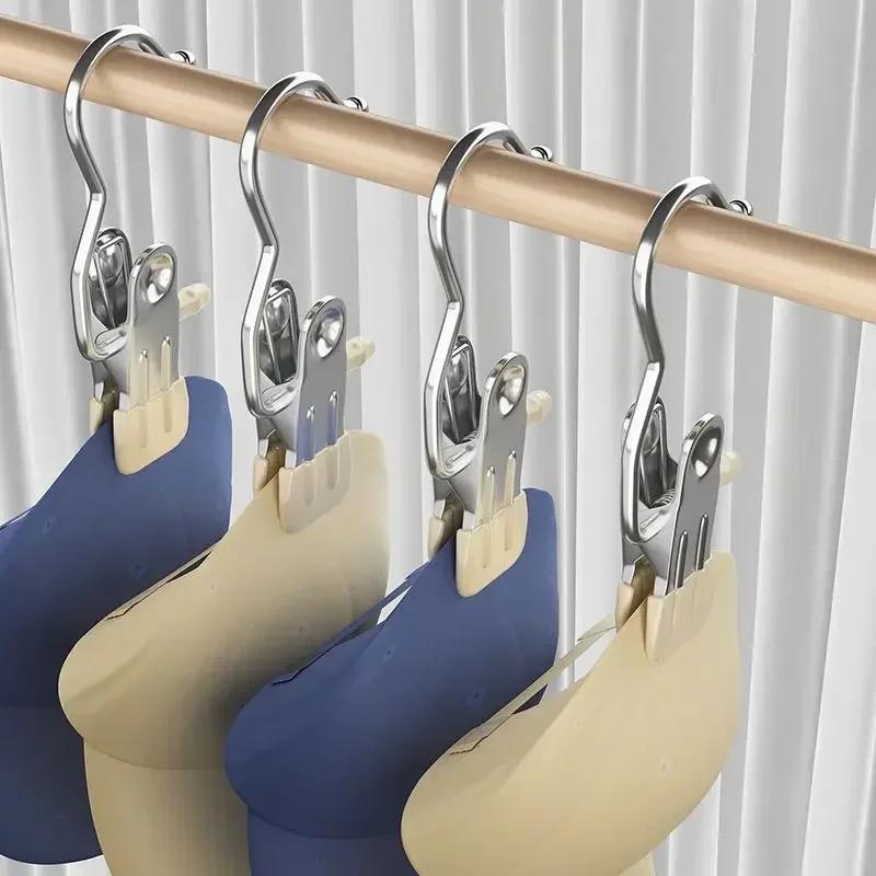 Clothes Racks Organizers Wardrobe Organizer Clothes Clothespins Stainless Steel Pants Rack Hanger Laundry Hook. Storage Clothing