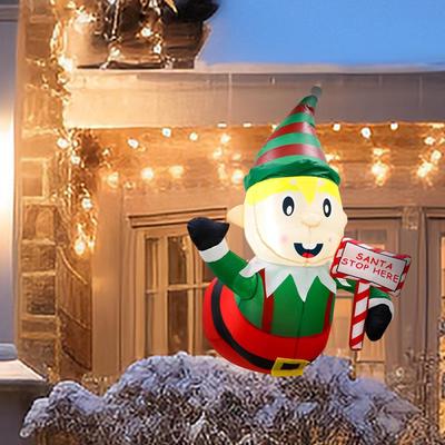 Weihnachtself, aufblasbare Außendekoration, Weihnachten für Garten, drinnen, draußen, Feiertage
