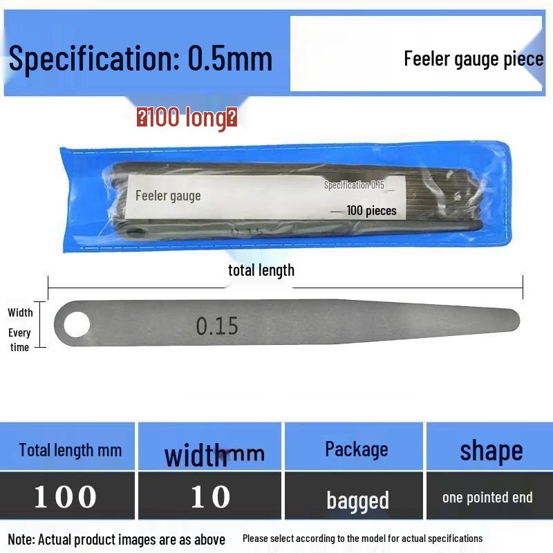 Precision Feeler Gauge Shims 0.5mm