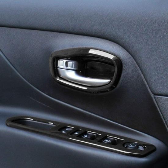 Car Inner Door Handle Bowl Panel Cover 4PCS For Jeep Renegade 2016+ Bright Black