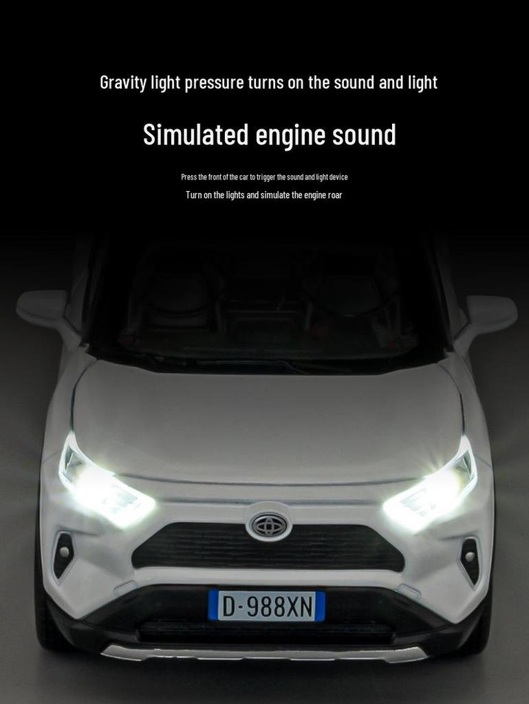 Jiaye 1:32 RAV4 Alloy Six-Door Off-Road Vehicle Toy Model with Sound & Light