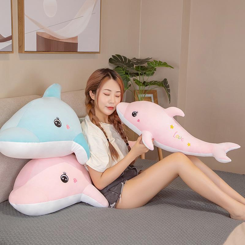 Weiches Delfin Kissen Plüschtier Puppe Aquarium Wal Puppe Kinder Beruhigende Stoffpuppe Geschenk