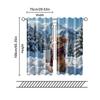 2 pcs   filtering curtains (excluding rods   non-movable   without batteries) A calf drinking  cocoa for use in bedrooms and