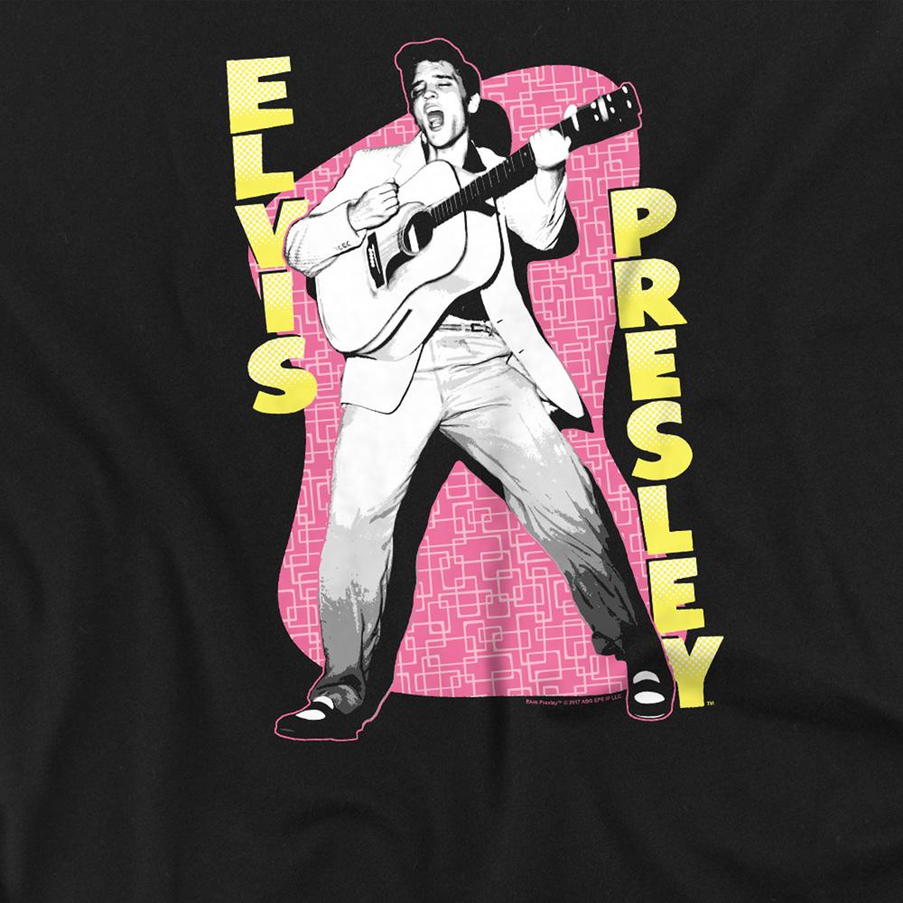Elvis Presley Unisex Adult Pink Rock T-Shirt