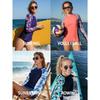 CHARMLEAKS Women Rash Vest Long Sleeve Tops Sun Protection UPF 50+ Beach Swimming Tops (No Bottom)