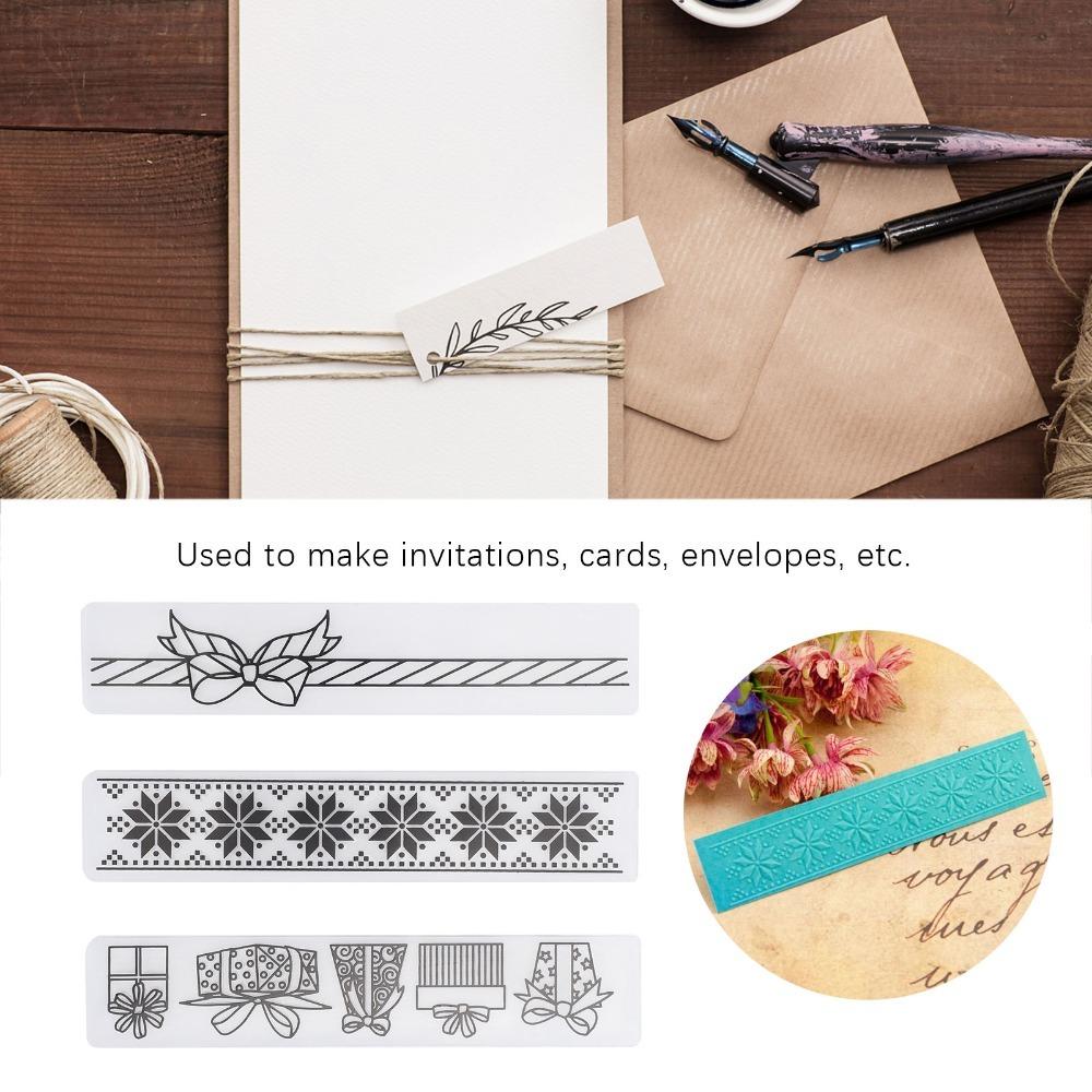 9Pcs Concave Convex Paper Craft Dies Plastic Material DIY Embossing Template Handcraft Decoration