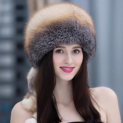 New Women's Hats Casual Fur Hats Fox Fur Small Round Hats Simple And Versatile Fur Hats