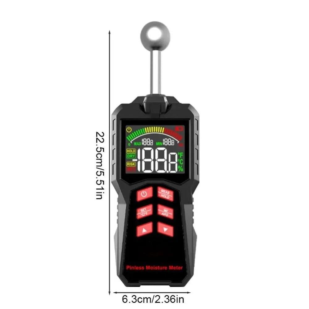 Non-contact Timber Damp Detector Digital Moisture Analyzer Water Leakage Tester Timber Inspection