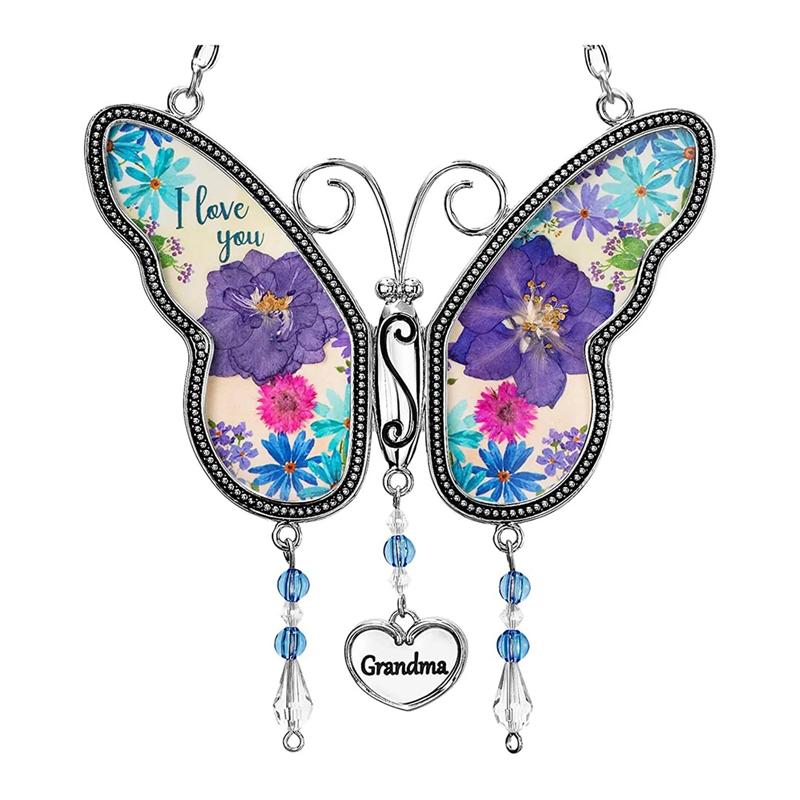 

Butterfly Metal Wind Chimes Decoration Handmade Garden Hanging Pendant Mother s Day Birthday Gift-A 25 X 12Cm