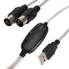 USB INOUT MIDI Cable Converter Computer PC to Music Keyboard Adapter Cord
