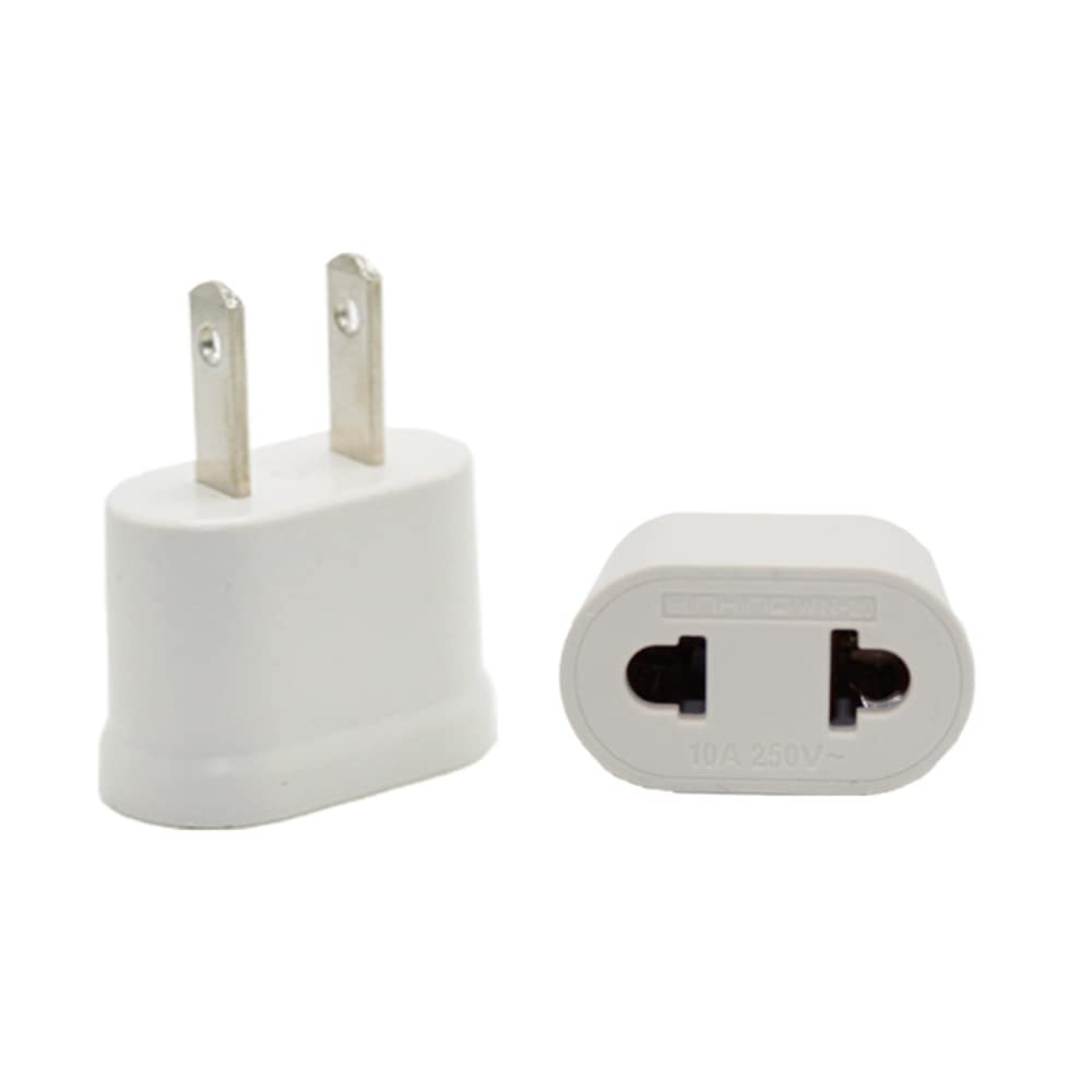 

Itisyou Power Conversion Power US to Euro Japan Round to Flat for Overseas Set of 2 Plug, Adapter, Converter, Plug, Travel, білий