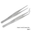 Extra Long Stainless Steel Bent Tip Tweezers for Aquatic Plants and Multi-Purpose Use.