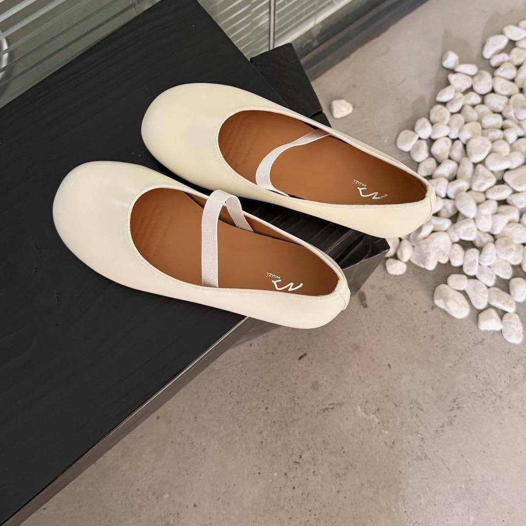 Fashion IPPEUM Women Mary Janes PU Leather Round Toe Ballet Flats Shoes