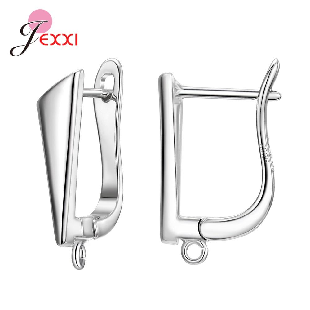 Fashion Simple Earring Findings Earrings Clasps Hooks Fittings DIY Jewelry Making 925 Sterling Silver Drop Earrings Accessories