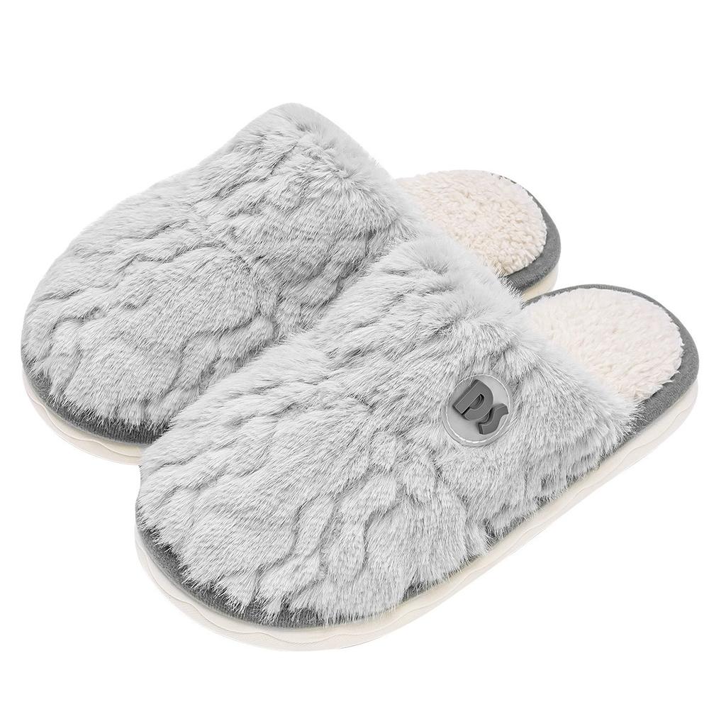 Winter cotton slippers home indoor non-slip and deodorant 2025 new piled thickened soft bottom fluff cotton mop