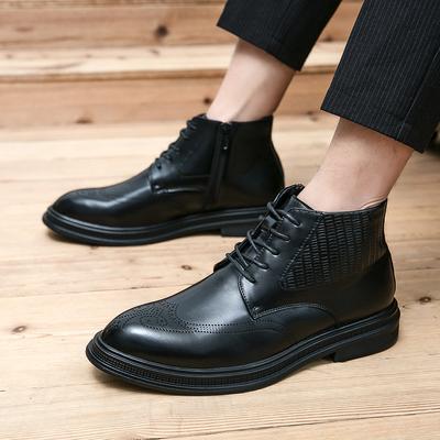 Nueva Llegada Marca Masculina Botas Chelsea Botas Retro de Cuero Zapatos Cálidos para Hombres Botas de Motocross para Exteriores Zapatos Formales para Adulto