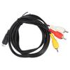 כבל Mini DIN 9 פינים מצופה ניקל ל-3 RCA, זכר לזכר, כבל Mini DIN למקלט טלוויזיה AV