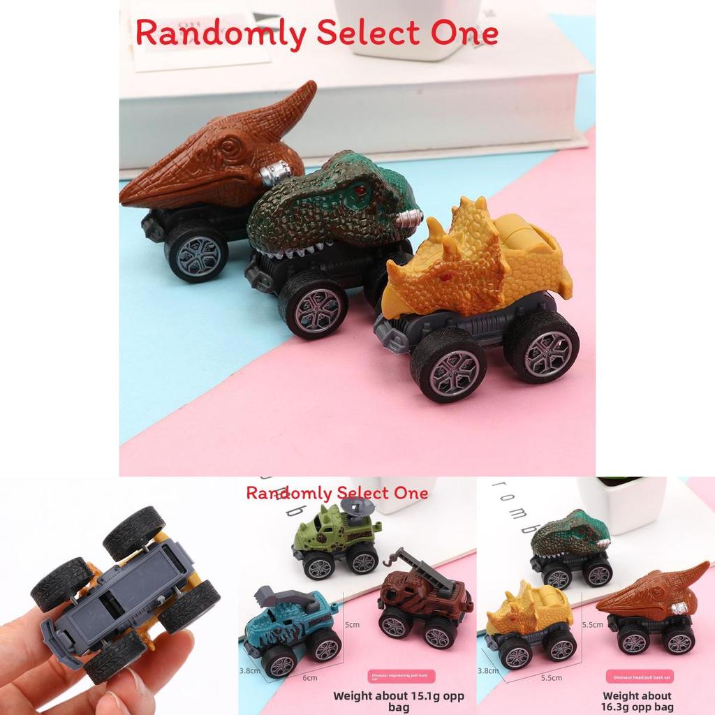 Dinosaur Pull Back Car Toy With Plastic Dinosaur Model For Kids Play And Interactive Learning