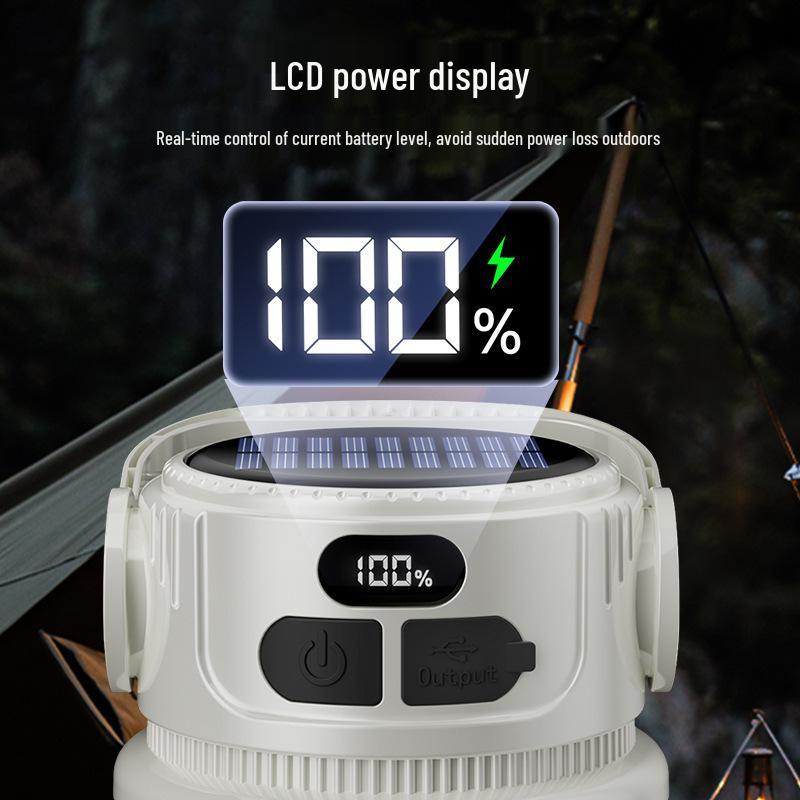 Solar-Powered Multifunctional Camping Light with USB Charging & Remote Control for Outdoor Use