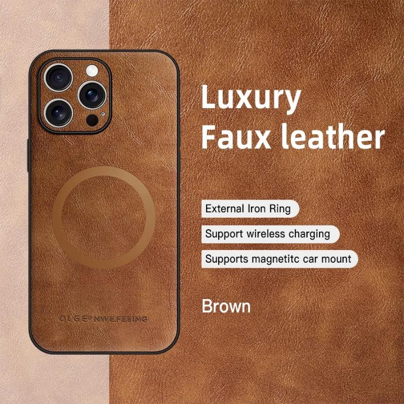 For Magsafe Wireless Charging Phone Case for IPhone 16 15 14 13 11 16 Pro Max XS XR 7 8 Plus Magnetic Leather Protective Cover