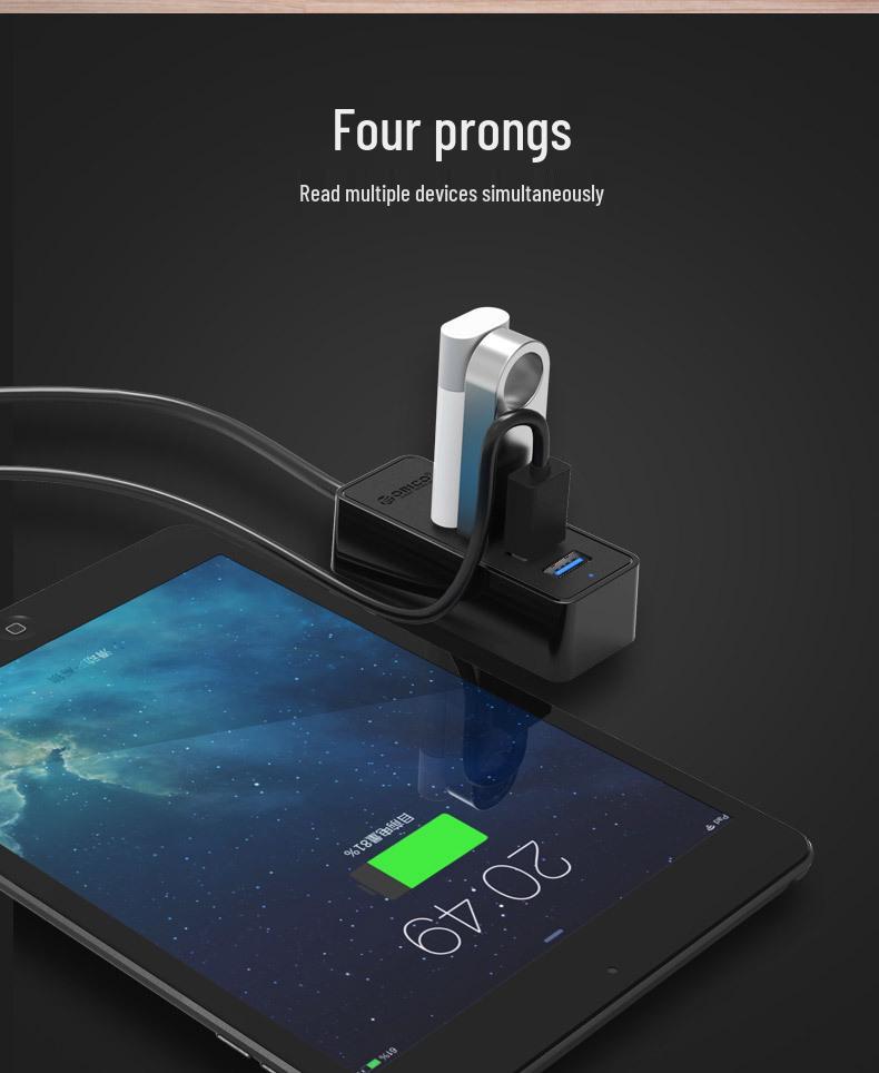 ORICO W5P-U3 USB 3.0 Hub - 4 Ports & Power for Laptop Expansion