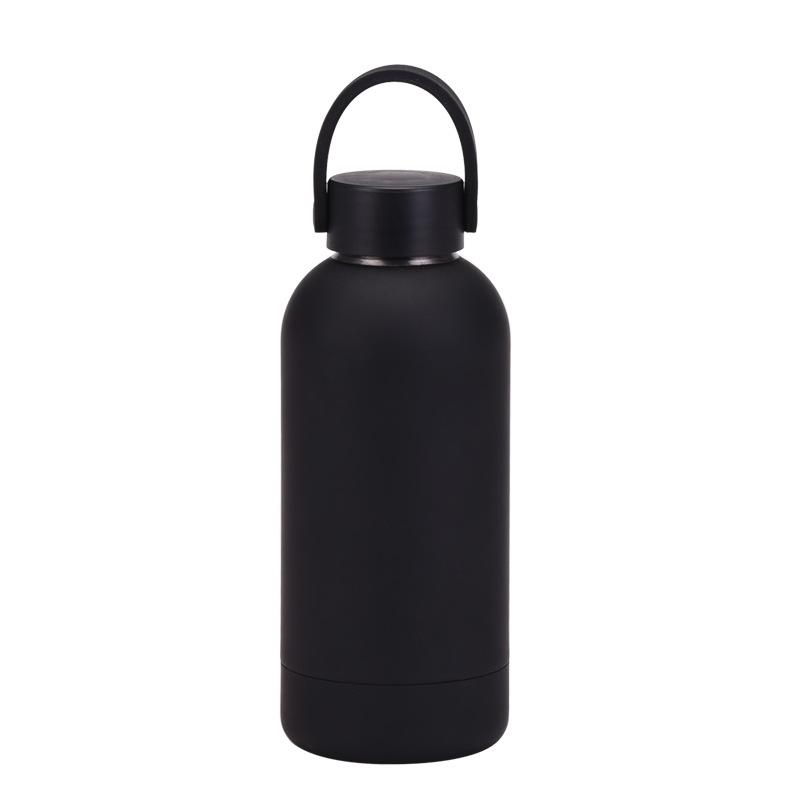 350ml Doppelschichtige Edelstahl-Thermosbecher Tragbarer Griff Einfache Kleine Öffnung Sport-Wasserflasche Outdoor-Wasserbecher