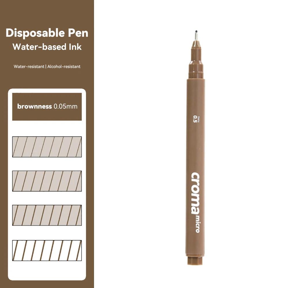 Micron Liner Fineliner Pen 0.05 0.03 0.1 0.5 Brush Tip Black Brown Fineliner Sketching Manga Drawing Pen Color Sketch Stationery