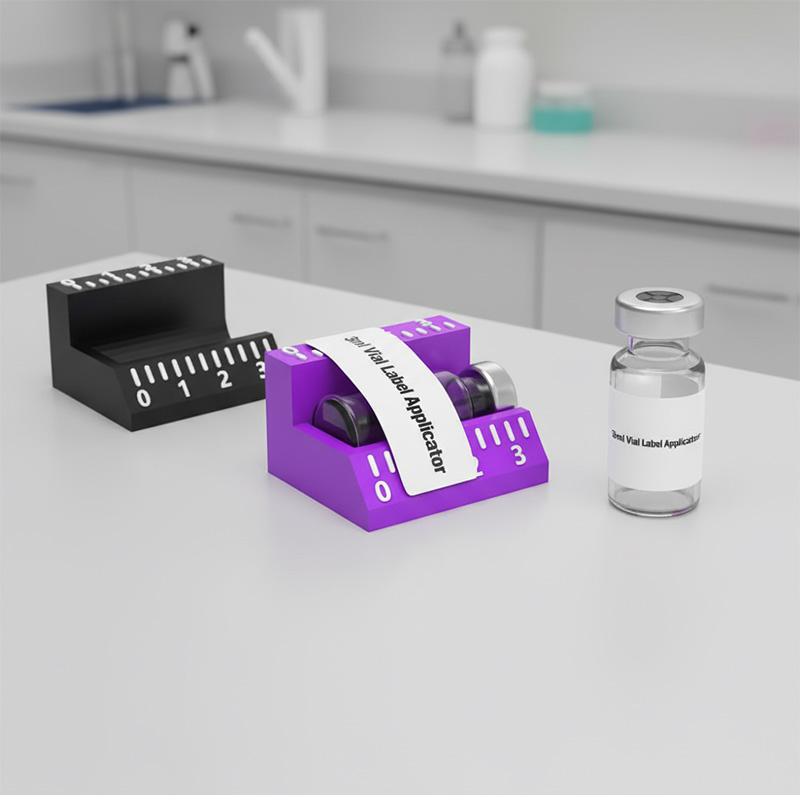 Reusable 3Ml/10Ml Vial Label Applicator Easy Alignment Precise Application Sticker Alignment Tool Time-Saving Labeling Tools