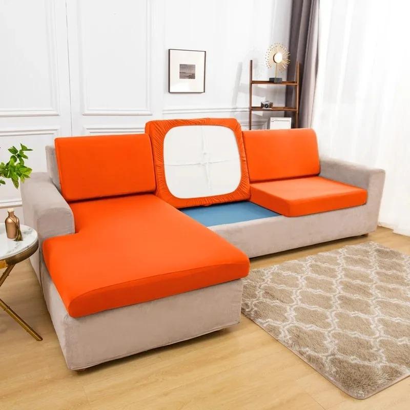 Elastic Stretch Sofa Cushion Cover For Living Room Pet-Friendly Washable Spandex Slipcover Custom Fitted Sofa Cover For Home
