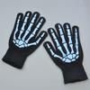 Windproof Luminous Skeleton Claw Gloves Thicken Halloween Bone Claw Gloves  Women