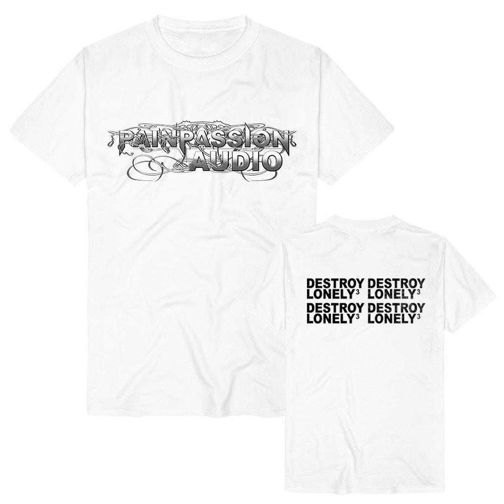 Pain Passion Audio Cyber T-Shirt Destroy Lonely Fashion Aesthetic Graphic Printing Comfortable High Quality Cotton Aldult Unisex XS белый