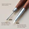 2 Pcs Professional Double-Ended Silicone Head Carving Dotting Pen Sandalwood Handle Swirl Nail Painting Pen Diy Carving Pen Tool