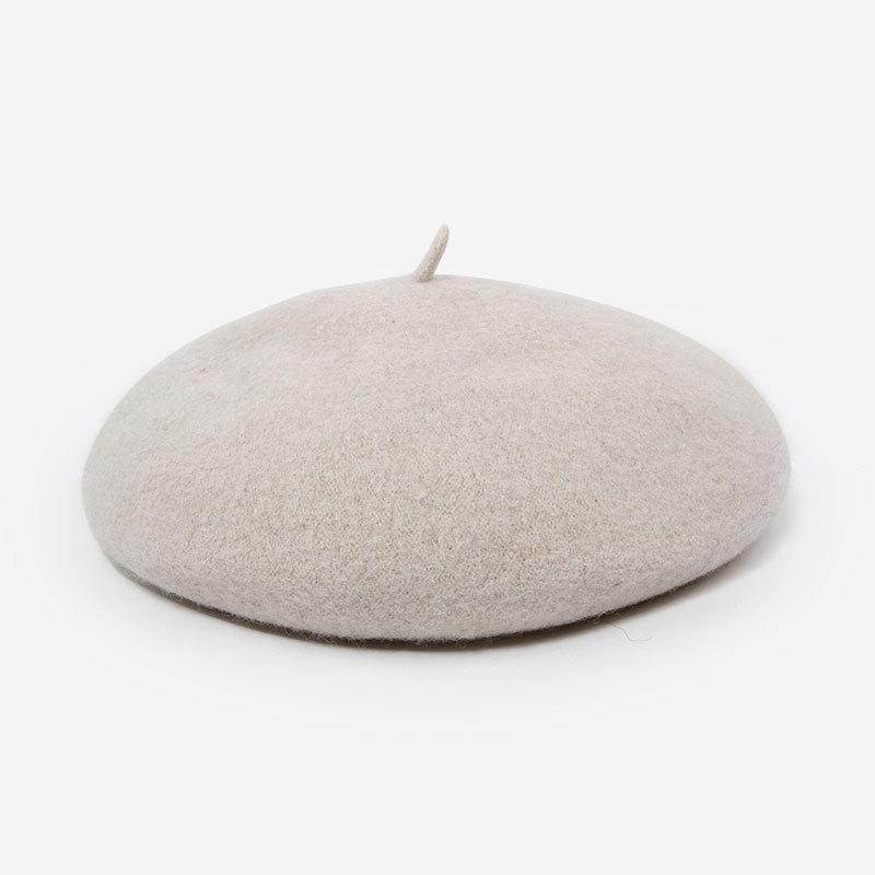 Wool Felt Beret Women British Style Girls Beret Hat Lady Solid Color Winter Hats