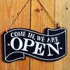 Yousheng Open Closed Sign, with Lanyard, Retro Decorative Door Sign, Double-Sided Printed Sign, for Bars Cafes Wall