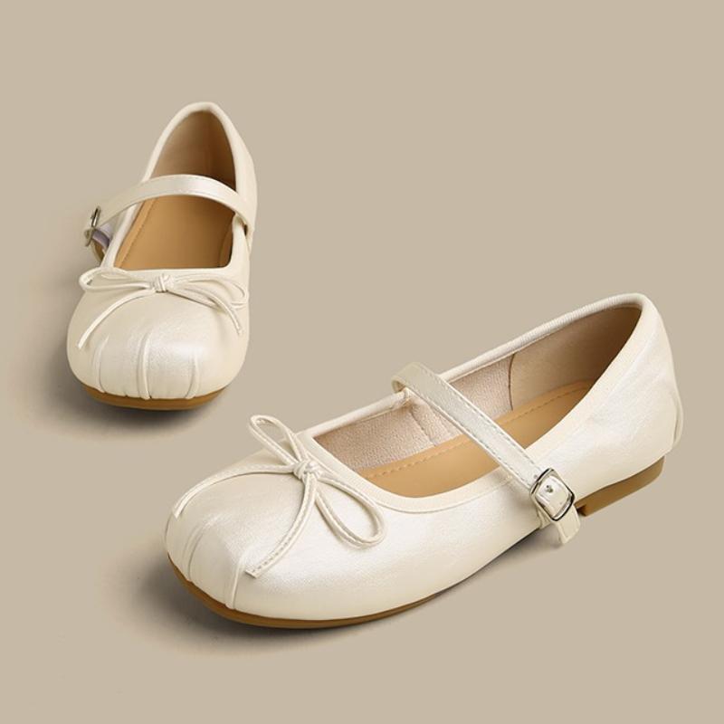 Fashion Elegant Bow Women's Ballet Flats Shoes Designer Loafers Shoes 2025 New Trend Fad Walking Soft Shoes Shallow Buckle Mujer Zapatos
