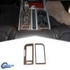 2pcs Wood Grain Gear Shift & Cup Holder Frame Trim for 2015- Ford F-150 ABS