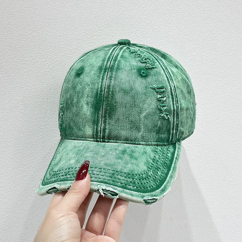 

Ретро-шикарна бейсболка, натхненна вінтажем, зіпсована, випрана, регульована, легка сонцезахисна шапка для чоловіків і жінок adjustable зелений