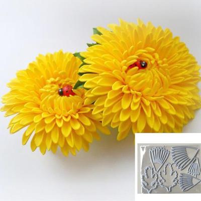 Chrysanthemum Flower Metal Cutting Dies Stencil Template Χαρτί άλμπουμ Ανάγλυφο Making Cut Craft K4N9
