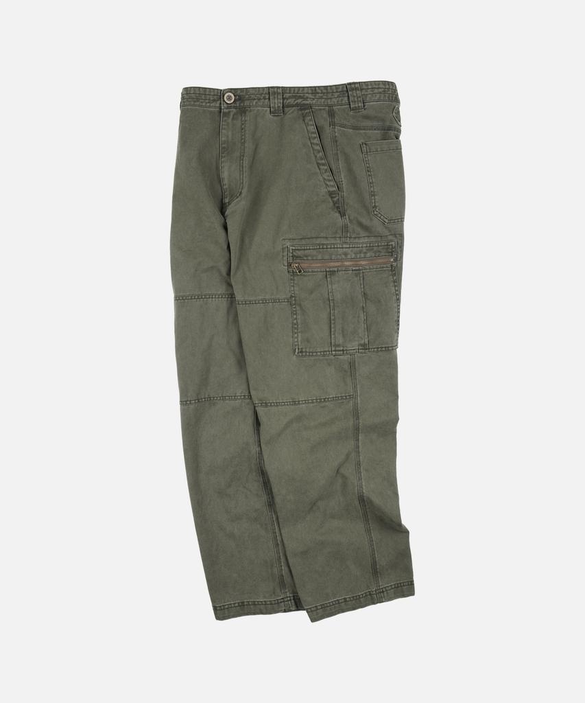FRIZMWORKS Washed Cotton Zip Cargo Pants _ Olive