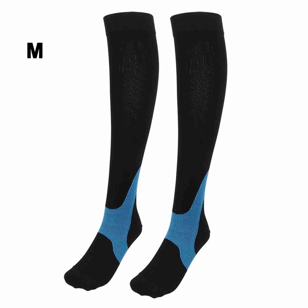 Outdoor Sports Gradient Function Compression Stockings Socks Calf Sleeve for Cycling Marathon RunningDark Green X