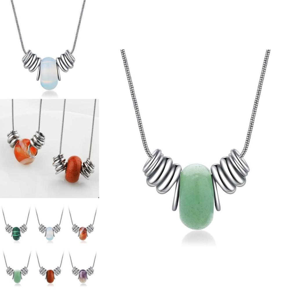 Elegant 2022 Natural Crystal Necklace For Women With Titanium Steel Clavicle Chain And Geometric Design For Stylish Gifts