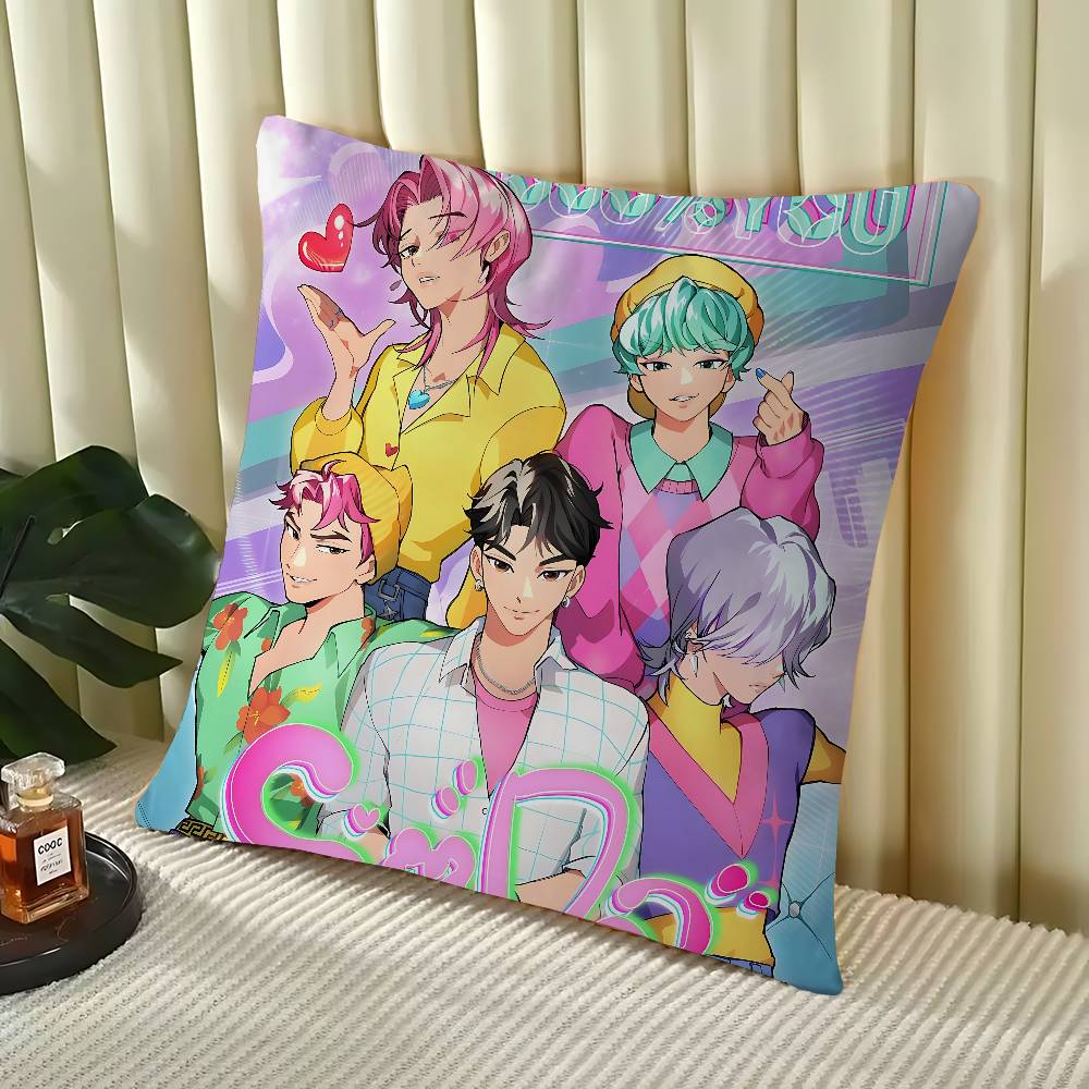 

Idol The Saja Boys Pillow Cover Design Cushion Cover Decor Holiday Decorati 16x16Inch